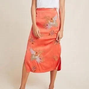 Crane embroidered skirt anthropologie discount